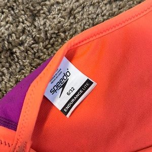 Purple and Orange One Piece Speedo